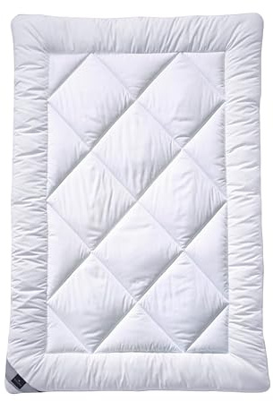 Billerbeck Bettdecke Ballade® - 155 x 220 cm 4-Jahreszeitendecke zum knöpfen - weiche Faserbettdecke mit Satin Bezug