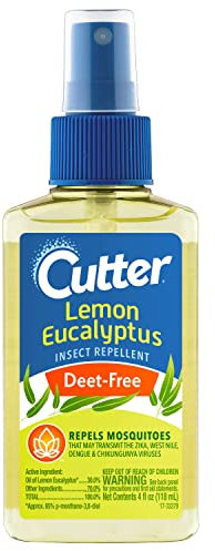 Cutter Lemon Eucalyptus Insect Mosquito Repellent 4 Ounce Pump Spray DEET-Free