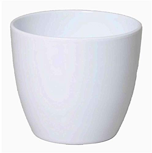 INNA-Glas Piccola fioriera Ceramica, Bianco, 6cm, Ø7,5cm - vasi per Fiori/portavasi