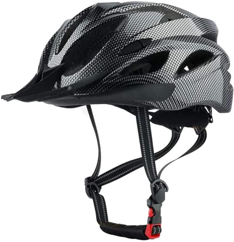 Adult Cycling Bike Helmet, Lightweight and Adjustable with Pads&Visor for Men and Women,Premium Quality Airflow Unisex Bike Helmet,Suggested Fit 58-61 cm (Black)