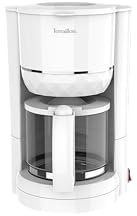 Terraillon - Cafetière filtre Electrique DIAMANT BLANC - Verseuse verre - 980W - Capacité 1,25L - Maintien au chaud - Indicateur de niveau d'eau- Fonction anti-goutte - Base reliefée effet Diamant