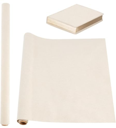OLYCRAFT Tela para Encuadernación de Libros 100x43cm Cubierta de Libro de Trigo Superficie de Imitación de Cuero con Cubierta Protectora con Papel para Encuadernación, Álbum de Recortes, Manualidades