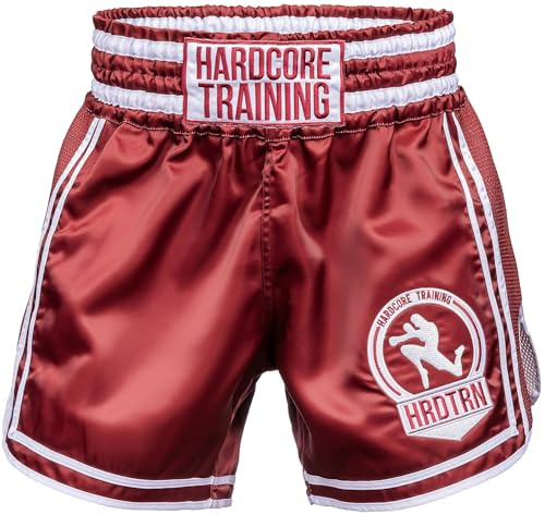 Hardcore Training Pantalones Cortos Hombre Muay Thai Boxeo MMA Gimnasio | Shorts Deportivos, Fitness, Combate, Jiu Jitsu, Verano, Entrenamiento, Ropa Deportiva, Sparring