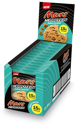 Mars High Protein Cookie - Salted Caramel (12x60g) Caramelo salado - Alimentos funcionales - Aperitivos proteicos