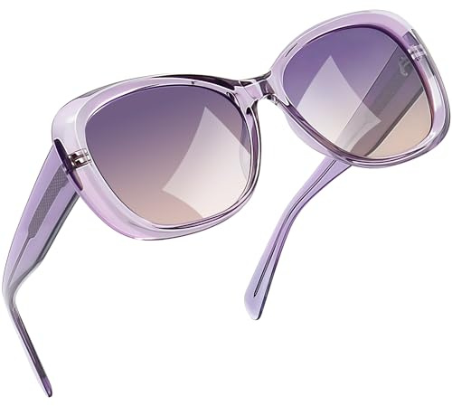 Joopin Moradas Gafas de Sol Mujer Polarizadas Mariposa Patillas de Acetato Marco de TR90 Estilo Clásico de Moda Lujo