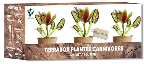 Kit Piante Carnivore – Dionaea Acchiappamosche – Set Completo con Semi, Vasi, Torba e Accessori – Regalo Originale e Divertente – Giardinaggio Fai-da-Te – Made in France