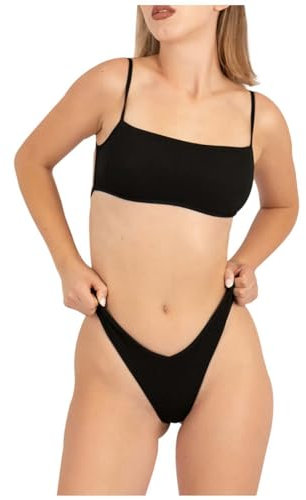 Bikini Femme De Maillot Bain String Noir 2 Pièces Transbronzant Micro Maillots Deux Sexy Taille e Brillant Bronzant Grande Bandeau Robe Ensembles Transparent