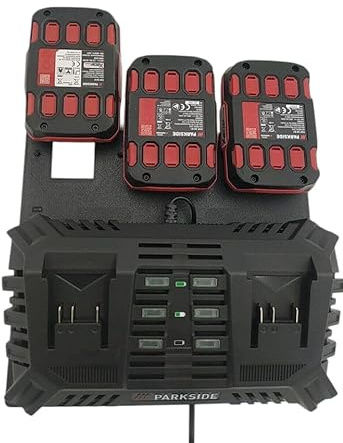 Wandhalterung Akkuhalter Ladegeräthalterung Wandhalterung passend Parkside 20 V Akku-Doppelladegerät PDSLG 20 B1