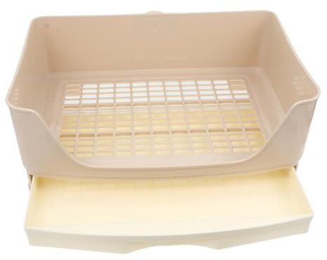 CLISPEED Inodoro para Conejos y Cobayas Bandeja Extraíble, Plástico Duradero, Tamaño Grande, Adecuado para Entrenamiento y Baño De Mascotas Pequeñas Interiores y Exteriores