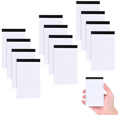 Astralong 12 Pezzi Mini Blocco Note A7, Taccuino Tascabile A7 Blocco Appunti Piccolo 30 Fogli, Block Notes Piccoli Righe, To Do List Blocchi Notes, Mini Quaderni a Righe Portatile Taccuino Tascabile