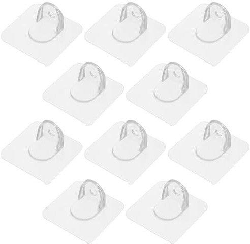 BESPORTBLE Anclajes Adhesivos para Muebles sin Taladro 12 Piezas para Puertas de Seguridad Infantiles Soportes Antivuelco Transparentes para Parque de Juego Fijación Segura Interiores