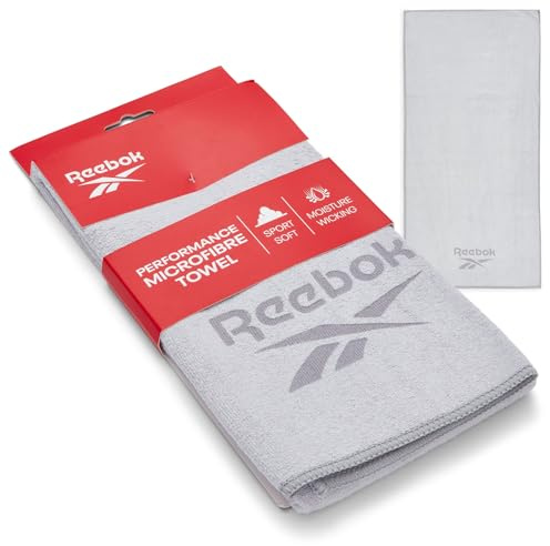 Reebok Dublin Microfibre Gym Towel – Quick Dry Towel with Moisture-Wicking Performance | Lightweight and Absorbent | Sport Towel For Training, Home Gym, Travel & Fitness - 40 x 80cm | Light Blue