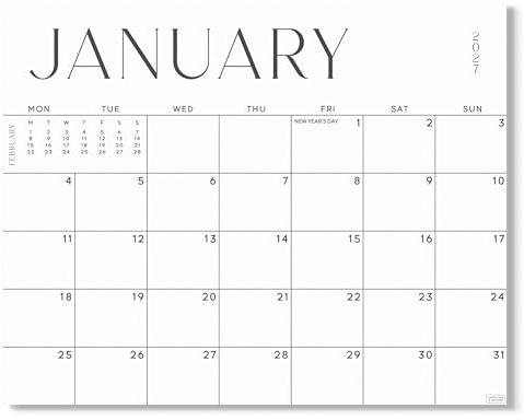 S&O Simple Magnetic Fridge Calendar from July 2026-December 2027 - Tear-Off Refrigerator Calendar to Track Events & Appointments - 18 Month Magnetic Planner for Fridge for Easy Planning-8x10.5”in
