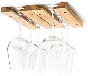 Fox Run Porta bicchieri da vino in legno, 27,9 x 17,8 x 1,9 cm, marrone