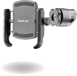 INTERPHONE - Soporte Universal para Smartphone (de 3.5 a 7.5) con Accesorio de Espejo o Barra Transversal, Sistema Modular QUIKLOX, Soporte para Celular de Moto, Accesorio de Liberación Rápida