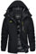 KEFITEVD Skijacke Damen Atmungsaktiv Winddicht Verdickt Fleecejacke Herbst Winter Jacke Winterparka mit Reißverschlusstaschen Bergsteigerjacke für Skifahren Schwarz XL