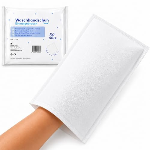 1000 Gants de Toilette Jetables Ultra Doux - Non Tissés Molletonnés - Soins Médicaux et Hygiène - Blanc - Le Pro du Médical