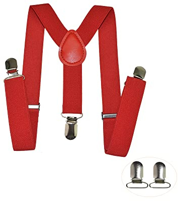 Lolitarcrafts Child Kids Suspenders and 2 Clips Sets for Boys Girls