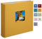 1DOT2 Leinen Fotoalbum, Fotobuch zum Selbstgestalten und Einkleben (30x30 cm, 120 Seiten, Indisches Gelb)