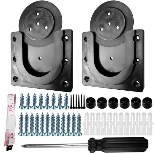 2 Stück Dartscheibe Halterung Wand Aufhängen Halterung Set mit Zubehör für Montagehalterung Kit Wandbehang Tragbare Dartscheibe Set,Schwarz