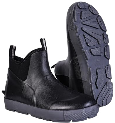 E KAINI Rain Boots for Men Waterproof Men's Deck Boots Fishing Booties Anti-Slip Rubber Boots Ankle Comfort Lightweight Gardening Shoes for Yard Farm Outdoor Work Boating