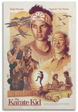Póster de la película The Karate Kid en lienzo, decoración de pared, sala de estar, dormitorio familiar, 30 x 45 cm, estilo sin marco