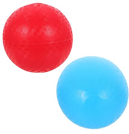 SUPVOX Lot de 2 Ballons de Jeu en PVC : Ballons rebondissants de 21,5 cm (8,5 Pouces) pour Tout-Petits, idéaux pour Les Jeux d'intérieur et d'extérieur comme Le Kickball, Le Dodgeball et
