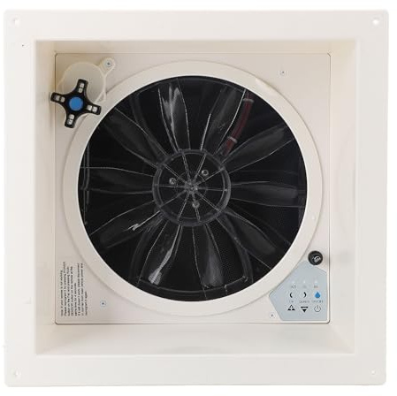 ZASCHMOY Ventilateur de Toit pour Camping-car, 12V, Télécommande Automatique, Ventilateur de Plafond à Double Mode, pour Camping-cars, cars, Bateaux et Bus