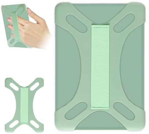 HoYiXi Universal Case for 6 inch Kindle eReader Compatible with Paperwhite(2015/2018)/Pocketbook and Tolino/Kobo Clara HD,For 6'' eReader with High Elasticity Hand Strap,Green