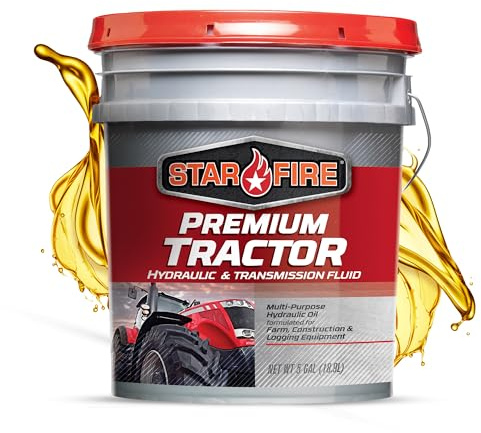 STARFIRE Premium Tractor Hydraulic & Transmission Fluid – 5 Gallon Pail – Multi-Purpose Hydraulic Oil for Tractors, Wet Brakes & Off-Highway Equipment – J20C Spec Equivalent