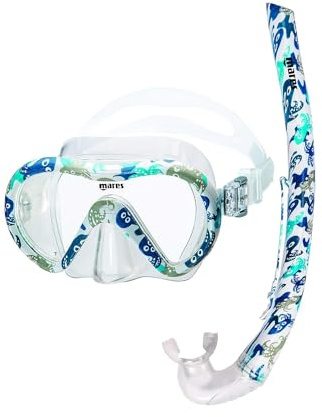 Mares 411774 Schnorchel-Set, Unisex, für Kinder, Octopus Clear, Einheitsgröße