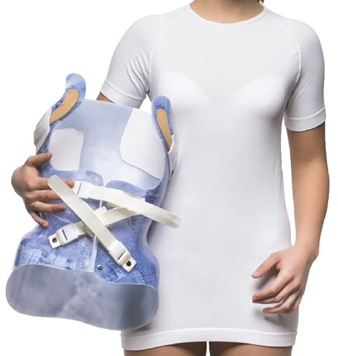 Ortho-T Camiseta Underbust, Corrección Ortopédica Antibacteriana y Transpirable del Busto o Corsé, sin Costuras en caderas y hombros, Blanca, Talla S