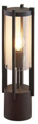 Lucande Utomhuslampa 'Brienne' (modern) i Grå av aluminium/grå zink (1 lamor, E27) - Väglampa, pollare, vägbelysning, sockellampa