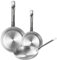 Prima Collection Set mit 3 tiefen Pfannen, aus Aluminium, Serie Alu Easy, mit Griff aus Stahl, Durchmesser 20-24-28 cm