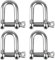 PlsMupn M8 D-Grilli 304 in Acciaio Inox, 4 Pezzi Grillo in Acciaio Inox con Perno a Vite Estraibile, per Rigging Pesanti,Ttiranti, Anelli di Collegamento a Catena in Acciaio
