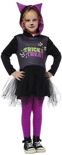 Rubies Söt kattunge kostym för flickor, klänning med huva och strumpor, officiell för halloween, karneval, födelsedag och fester