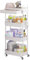 Wuciray 3/4 Niveles Carrito Auxiliar con Ruedas Carro Almacenaje con Ruedas e Cajones Verdulero Auxiliar Carrito Organizador para Cocina Baño
