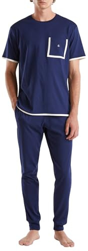 United Colors of Benetton Pantalones de Pijama Hombre, Turquesa, L