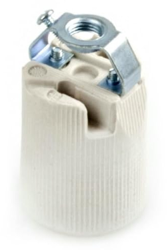 Douille E-14 en porcelaine M10, idéale pour les lampes de table et la décoration intérieure.