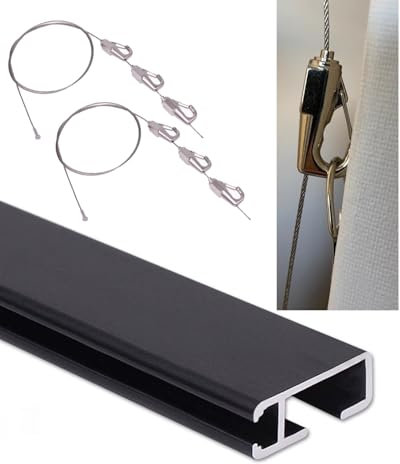 Ganchos decorativos para colgar cuadros para pared, sistema de cables de acero flexible para exhibición de fotos de oficina y moldeo de obras de arte