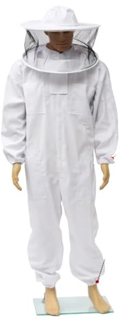 traje de apicultor, Ropa repelente de abejas, ropa protectora de cultura, traje de cuerpo completo, , traje de abeja, equipo, velo, sombrero, ropa de cultor(XL)