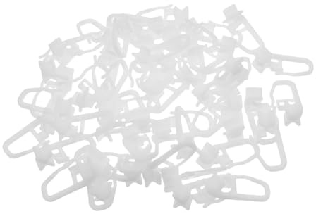 DECOMELODY 50 pezzi Ganci Scorrevoli per Tende con Rulli Silenziosi in Plastica Ganci per Binari Scorrimento Facile Accessori per Tende da Doccia e Decorazione Casa