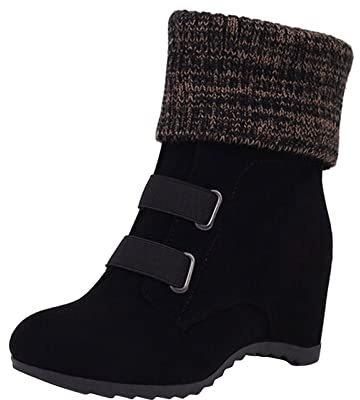 Stivaletti Caldi Donna Stivali Marroni Donna Comodi Lunghi con Cerniera E Lacci sotto con Motivo Stampato Stivali Lunghi da Texani Stivaletti da Pioggia Gambale XXL