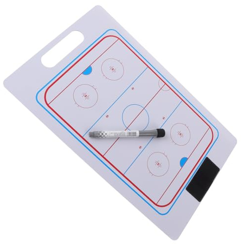 DOITOOL Lavagna da Hockey Bianca Cancellabile Portatile, Tavolo da Gioco Regolabile in Pvc Resistente, Bacheca Tattica Versatile per Allenamento Hockey su Ghiaccio e Sport di Squadra