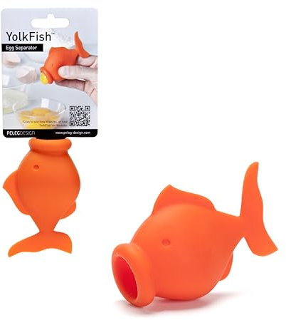 Peleg Design YolkFish – Silikon Eigelbtrenner – Trennt Eigelb und Eiweiß mühelos – Praktisches Küchen-Gadget, BPA-frei, spülmaschinenfest – Perfekt für Hobbyköche und Backfans