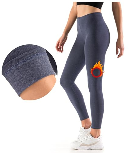FUTURO FASHION - Legging Thermique pour Femme - Doublure Polaire/très Chaud - FX2P8 - Jean - 48