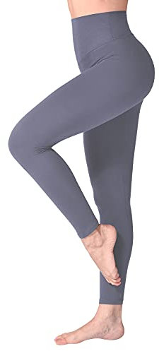 SINOPHANT Leggings Damen High Waist - Blickdicht Leggins mit Bauchkontrolle für Sport Yoga Gym(1 Grau,L-XL)