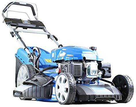 Hyundai Self-propelled Petrol mower, 224cc, 4-stroke, Electric-start Lawnmower, 21”/53cm Cutting Width, 8 Cutting Heights, 70l Bag & 3 Year Warranty