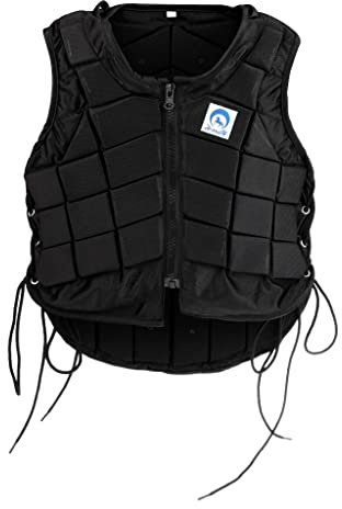 Menolana Horse Riding Safety Eventing Equestrian Protective for Adults Boys and Girls, Equine Equestrian Equipment Supplies, Black, Kids CL