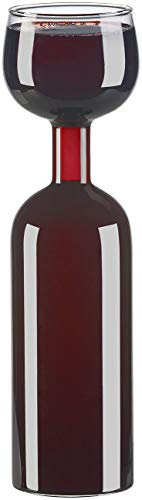 Rosenstein & Söhne Weinglas: 2in1-Weinflasche und XXL-Glas aus Echtglas, 750 ml (Weinglas Flasche, Wein-Flasche, Gläser)